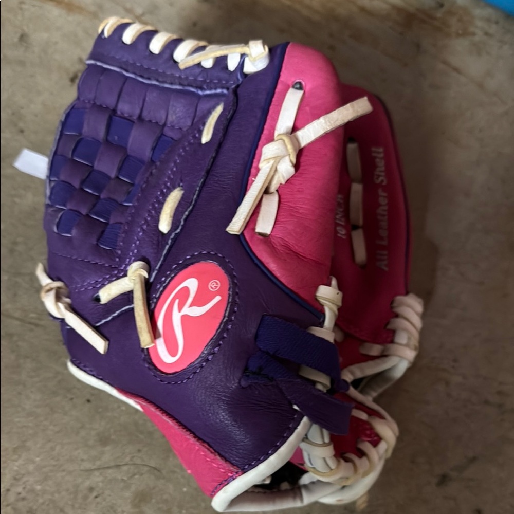 Rawlings Purple and Pink Baseball Glove